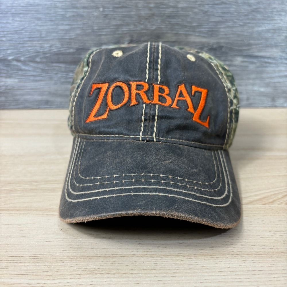 Zorbaz Hat Cap Strap Back Brown Camo Cross‎ Lake Crozz Minnesota